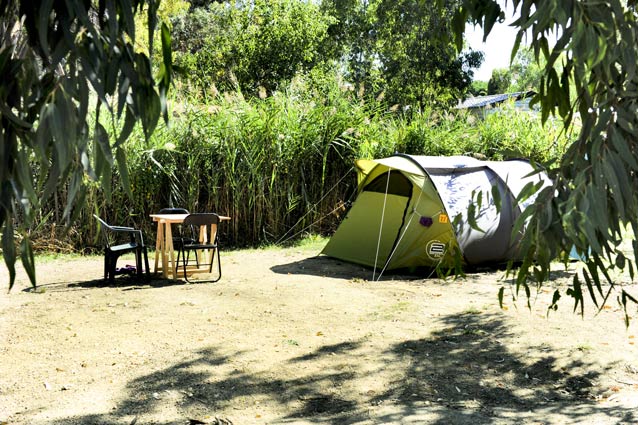 posizione comoda nel campeggio corso